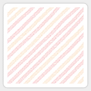 Coral and Orange Stripes Sticker